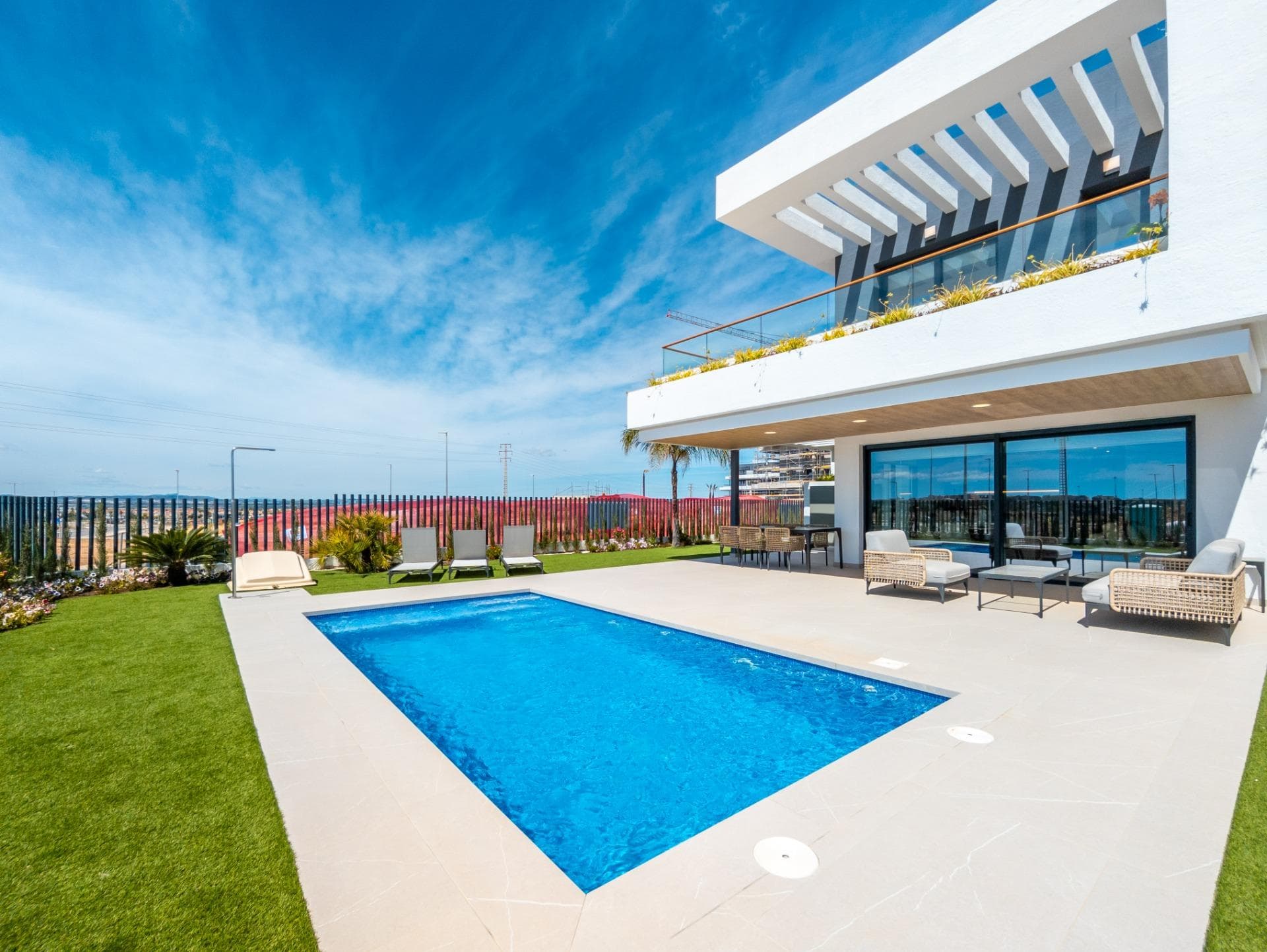 Luxury villa in a gated community with swimming pools and green areas 2